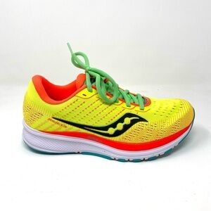 Saucony Neon Yellow and Green Running Shoes